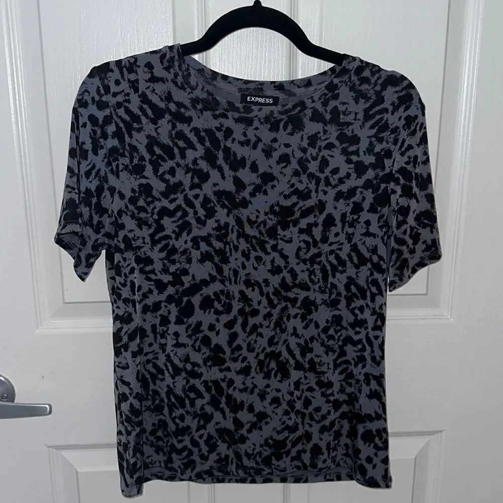 Small Express Grey & Black Patterned Shirt